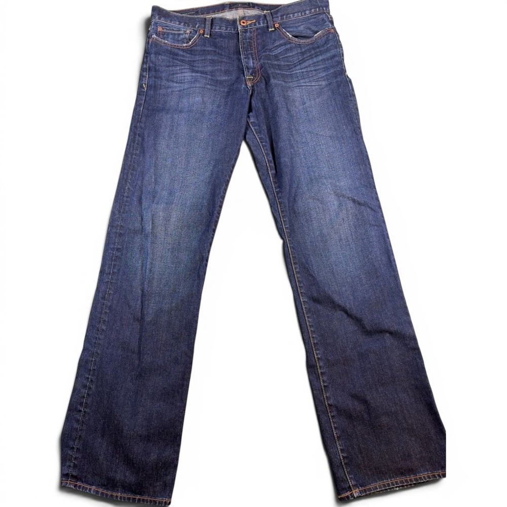 Lucky Brand 361 Vintage Straight Jeans Mens 34x34 Dark Wash Indigo Denim 7M11374
